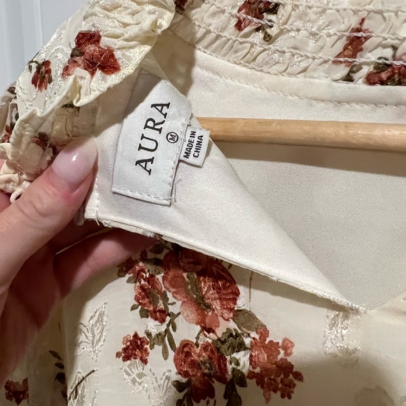 NWT Red Dress, Love is in the Air Ivory Floral Print Dress, Medium - Picture 6 of 7